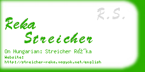 reka streicher business card
